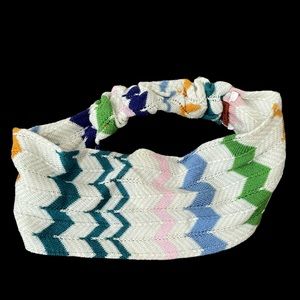 New* Missoni zigzag multicolor knitted headband.